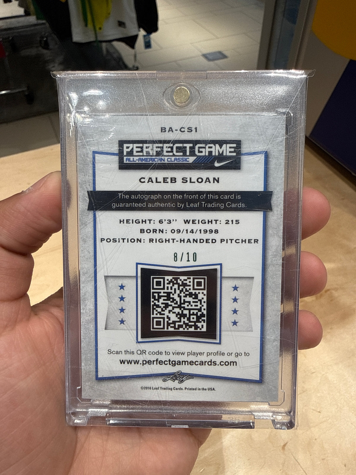 Caleb Sloan Auto 8/10