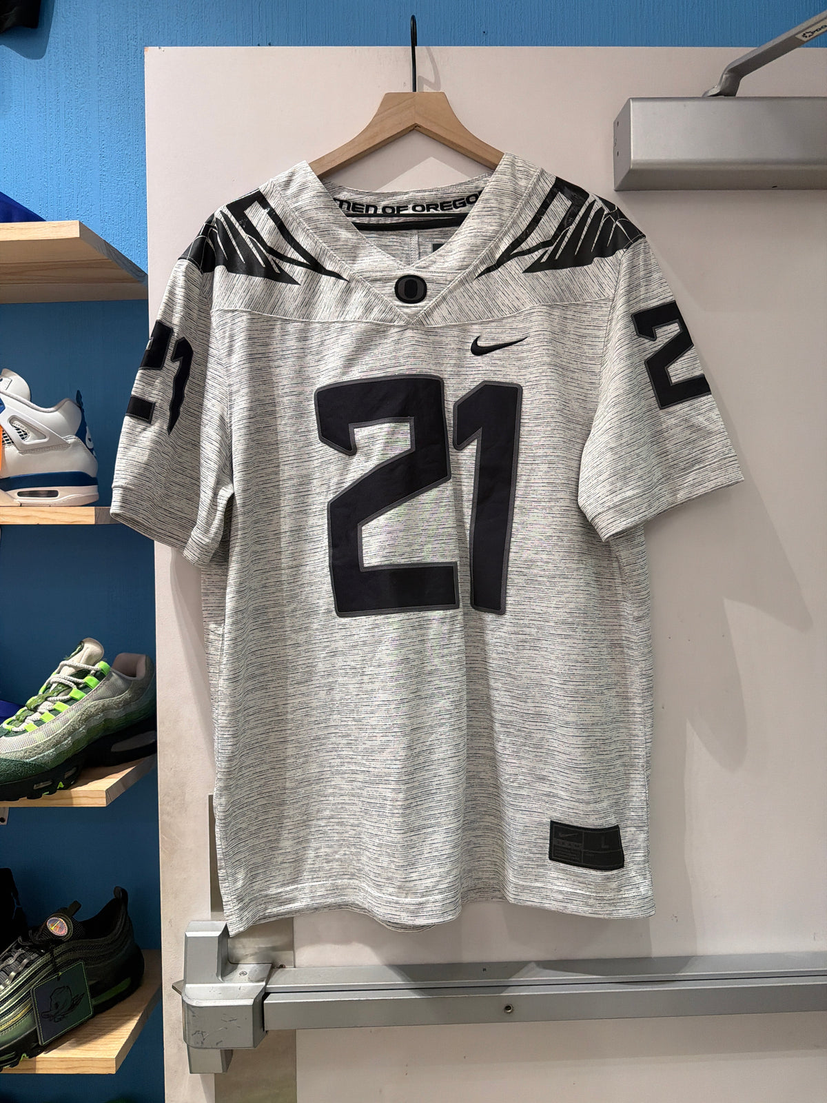 Oregon #21 Grey Jersey (Large)