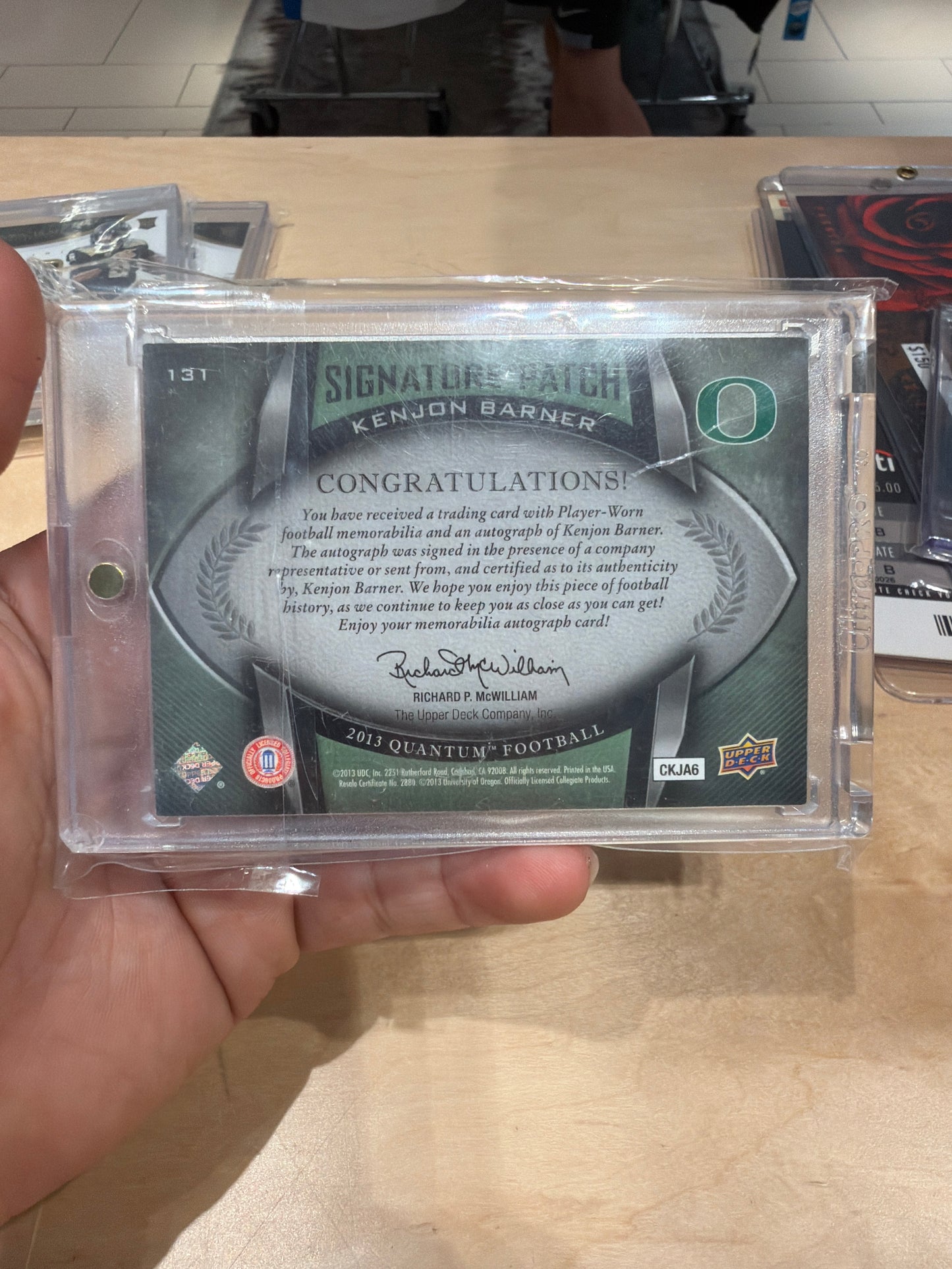 Kenjon Barner Patch Auto 166/265