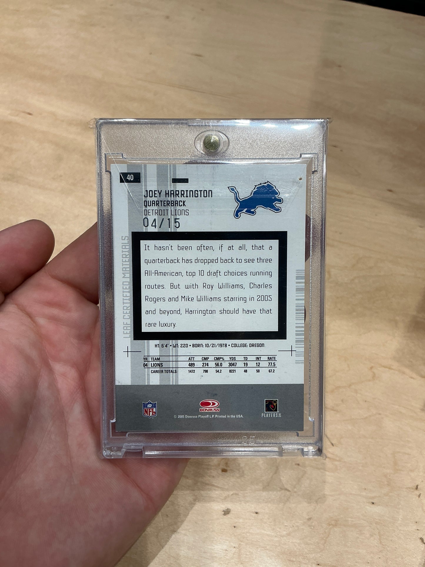 Joey Harrington Auto