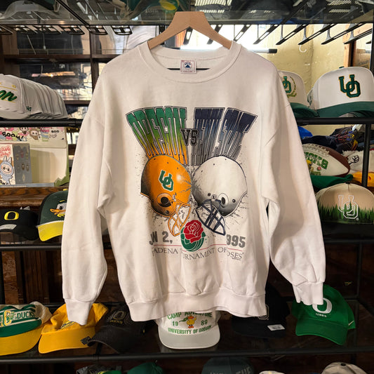 Oregon v. Penn State w/ Helmet Design ‘95 rose bowl Crewneck: XL