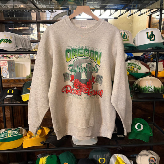 Grey Fighting Ducks ‘95 Rose bowl Crewneck: XL