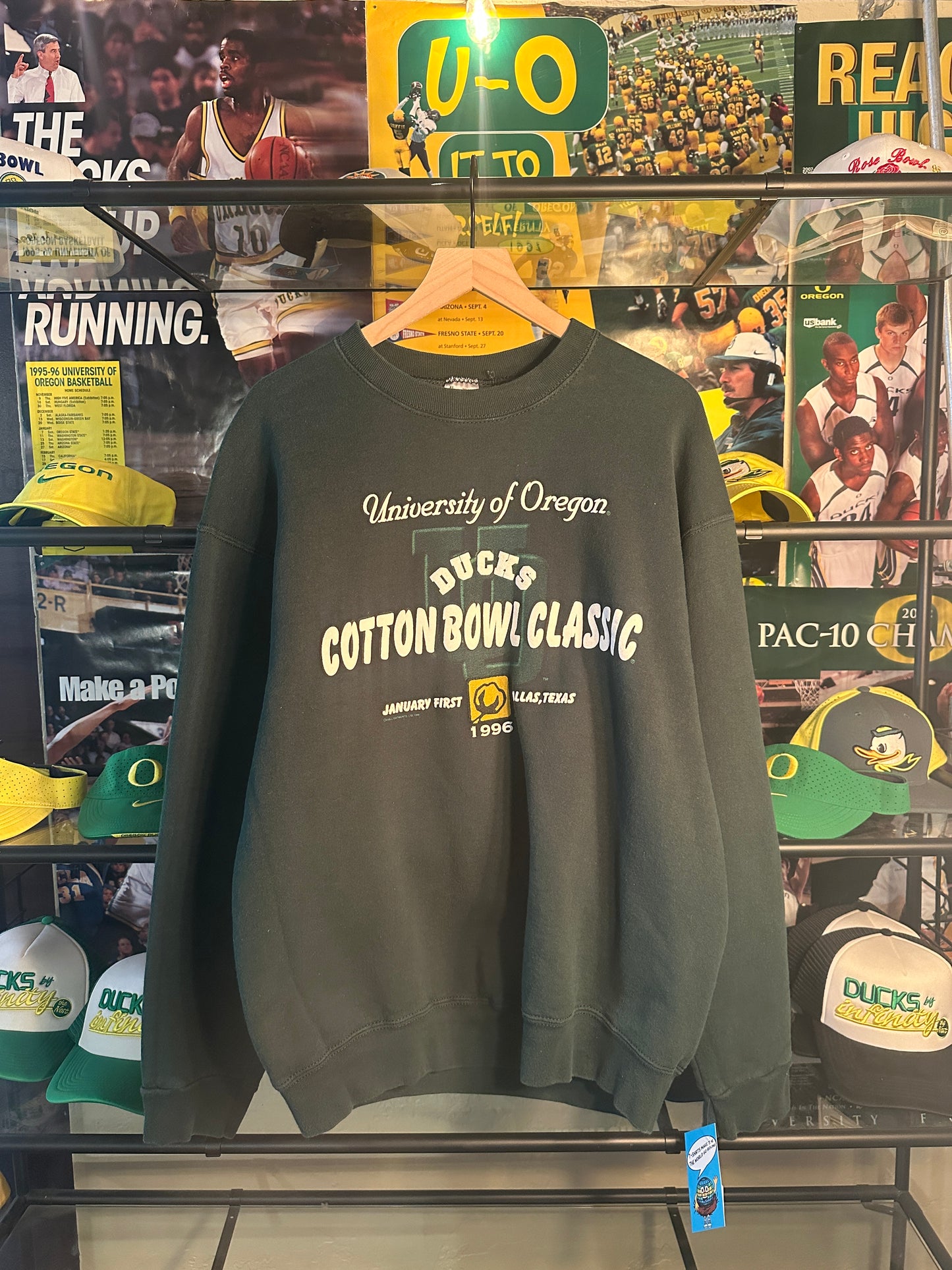 96 Cotton Bowl Crewneck Green- XL