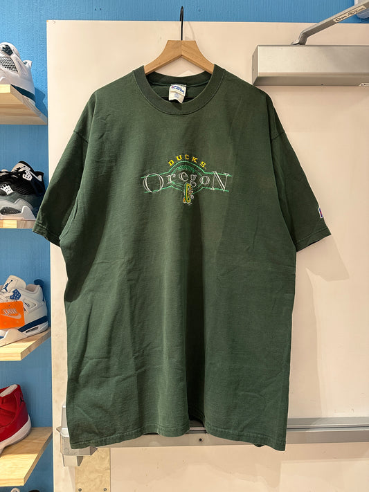 90s Oregon ducks Tee Green
