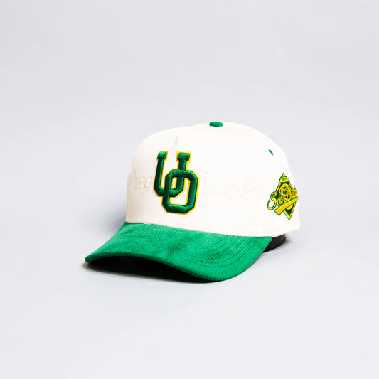 OREGON UO SCRIPT / CREAM & GREEN CORDUROY