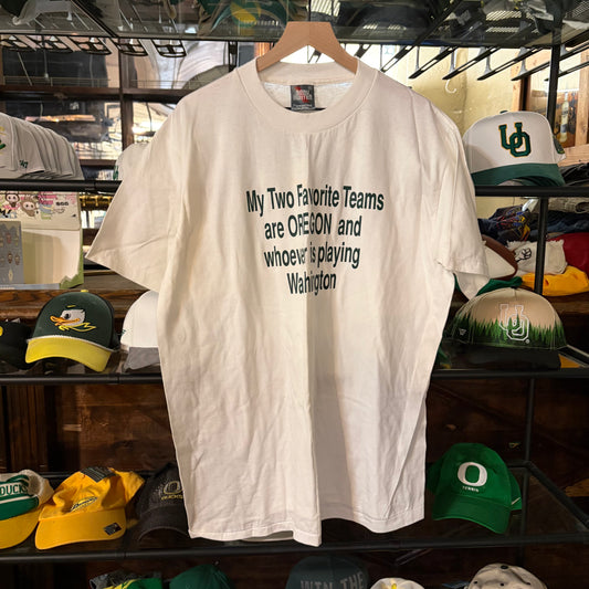 90's Two Favorite Teams tee: XL
