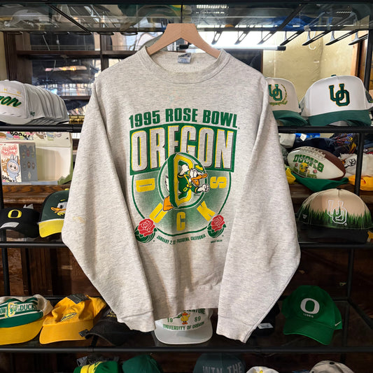 Grey Oregon ‘95 Rose Bowl Crewneck:  XL