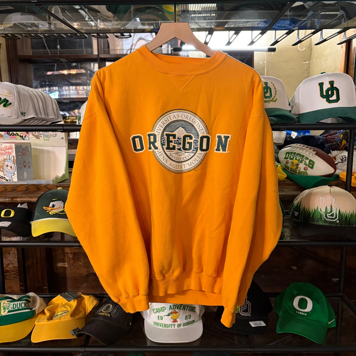 Yellow Oregon Crewneck: M