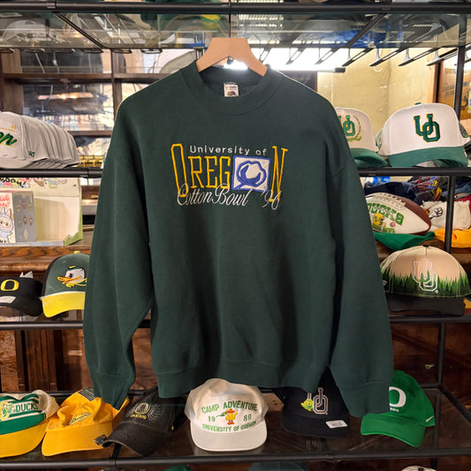 Green UO Cotton Bowl Crewneck: L