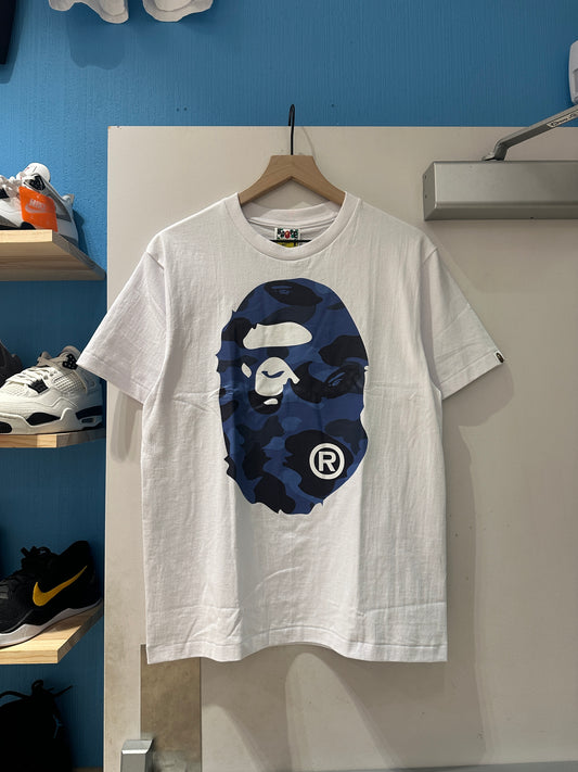 Blue/White Camo Bape Big Head Tee