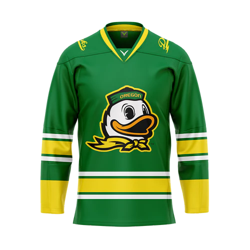 Oregon Ducks Hockey Jersey Green