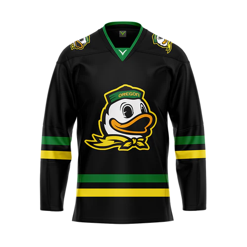 Oregon Ducks Hockey Jersey Black