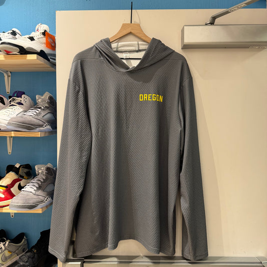 Gray Oregon Long Sleeve Hooded Tee