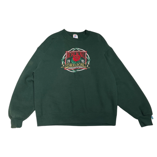 '95 Oregon Ducks Rose Bowl Embroidered Crewneck