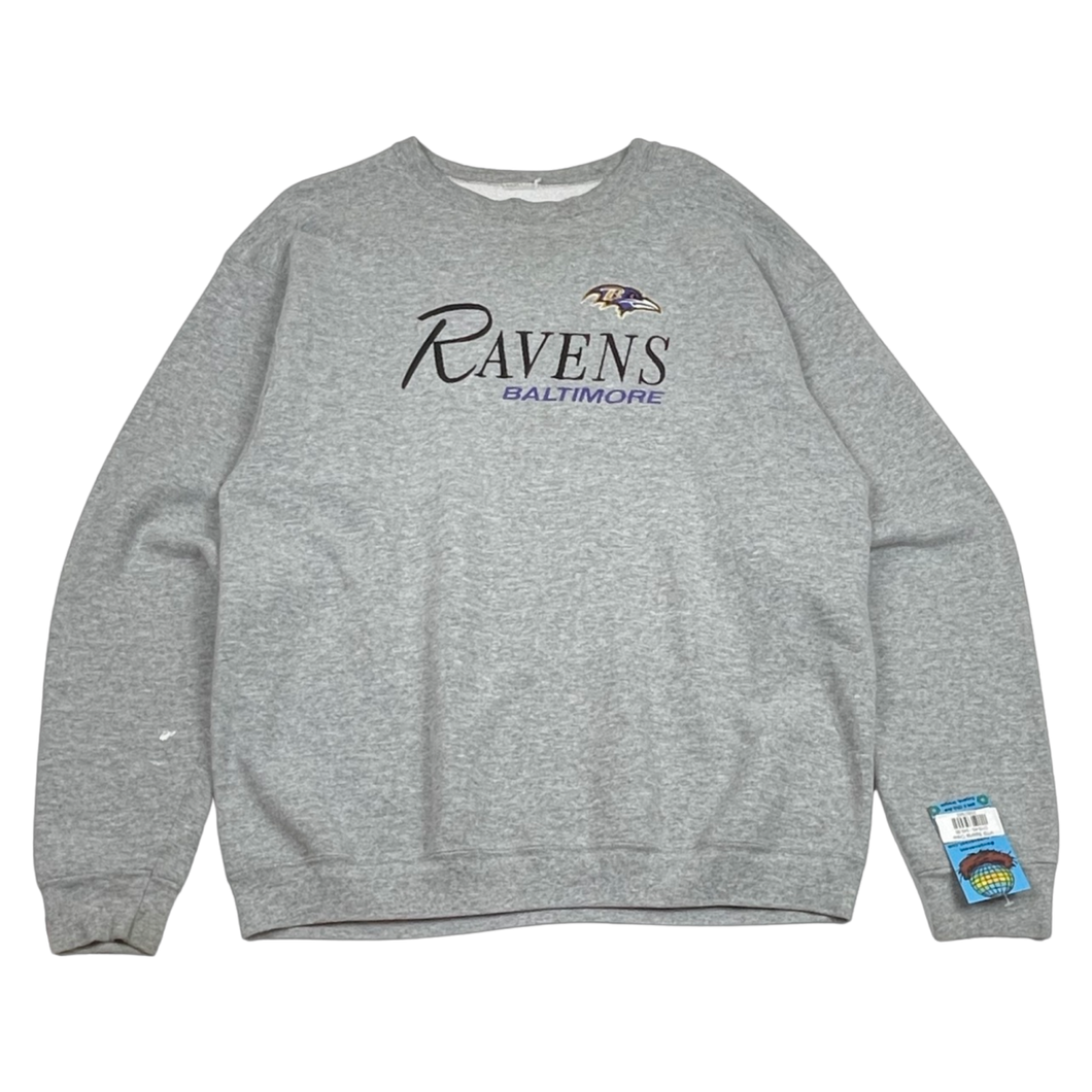 '90s Baltimore Ravens Embroidered Crewneck