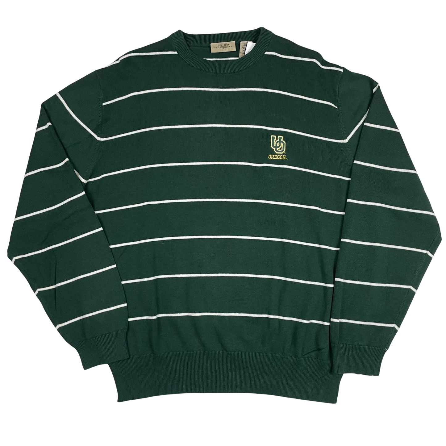 '90s Oregon Ducks Striped Sweater