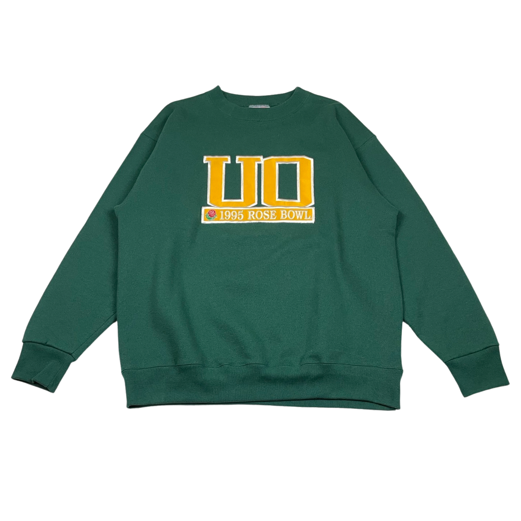 '95 Oregon Ducks Rose Bowl Embroidered Crewneck