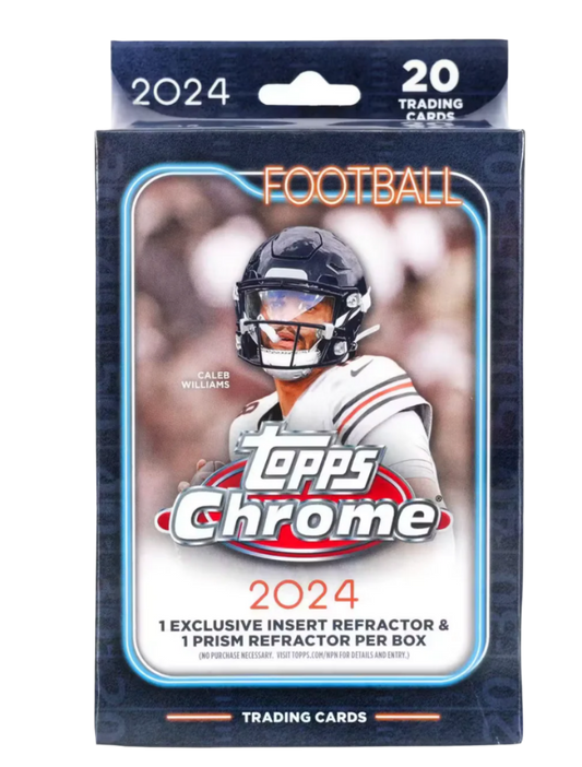 2024 Topps Chrome Football Cards Hanger Box